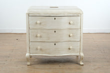 Load image into Gallery viewer, Vintage Waterfall Chest of Drawers in Distressed White Solid Wood