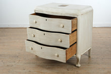 Load image into Gallery viewer, Vintage Waterfall Chest of Drawers in Distressed White Solid Wood