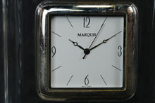 Load image into Gallery viewer, Waterford Marquis Crystal Desk Clock Quartz Square Scroll Pattern