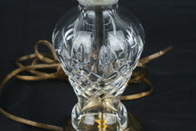Load image into Gallery viewer, Waterford Crystal Table Lamp Brass Base Cut Crystal Accent Lamp
