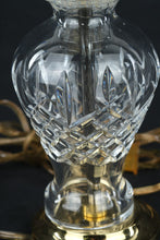 Load image into Gallery viewer, Waterford Crystal Table Lamp Brass Base Cut Crystal Accent Lamp