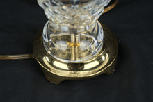 Load image into Gallery viewer, Waterford Crystal Table Lamp Brass Base Cut Crystal Accent Lamp