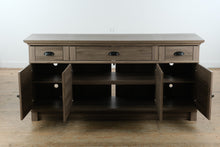 Load image into Gallery viewer, Modern Coastal 71 Inch Entertainment Cabinet with Louvered Doors and Drawers