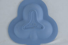 Load image into Gallery viewer, Pair Wedgwood Jasperware Blue Tri-Section Pin Dishes 4.5” England Classical Relief