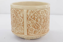 Load image into Gallery viewer, Weller Clinton Ivory 1914 Antique Art Pottery Floral Footed Jardiniere Planter