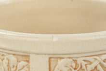 Load image into Gallery viewer, Weller Clinton Ivory 1914 Antique Art Pottery Floral Footed Jardiniere Planter