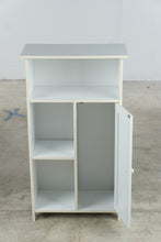 Load image into Gallery viewer, White Storage Cabinet Bookcase Bathroom Linen Cabinet with Shelves