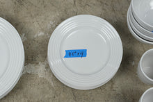 Load image into Gallery viewer, White Ribbed Dinnerware Set 16 Piece Plates Bowls Mugs Contemporary Ceramic