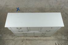 Load image into Gallery viewer, White Cottage Style 8 Drawer Dresser with Center Cabinet #2- Online Only