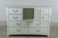 Load image into Gallery viewer, White Cottage Style 8 Drawer Dresser with Center Cabinet #2- Online Only