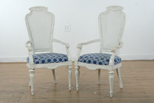 Load image into Gallery viewer, Antique-Style Painted Drop-Leaf Dining Table with Mixed Cane-Back Chairs, 5-Piece Set