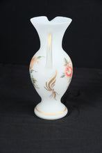 Load image into Gallery viewer, Vintage White Frosted Floral Glass Pitcher