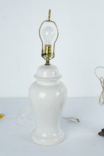 Load image into Gallery viewer, White Ginger Jar Table Lamp Classic Chinoiserie Coastal Decor