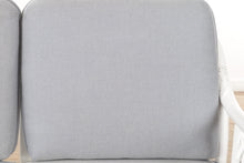 Load image into Gallery viewer, White Rattan Loveseat - New Custom Cushions