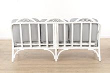 Load image into Gallery viewer, White Rattan Sofa - New Custom Cushions
