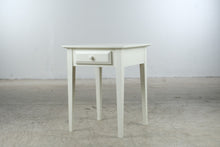 Load image into Gallery viewer, White Side Table with Drawer