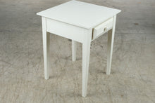 Load image into Gallery viewer, White Side Table with Drawer