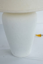 Load image into Gallery viewer, Coastal White Textured Table Lamp Minimalist Organic Modern Decor