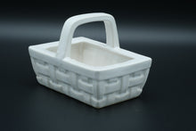 Load image into Gallery viewer, White Glazed Ceramic Woven Basket - 5 x 3.5