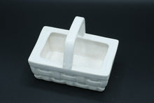 Load image into Gallery viewer, White Glazed Ceramic Woven Basket - 5 x 3.5