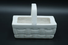 Load image into Gallery viewer, White Glazed Ceramic Woven Basket - 5 x 3.5