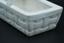 Load image into Gallery viewer, White Glazed Ceramic Woven Basket - 5 x 3.5