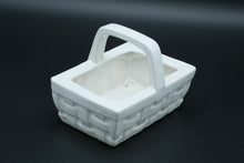 Load image into Gallery viewer, White Glazed Ceramic Woven Basket - 5 x 3.5