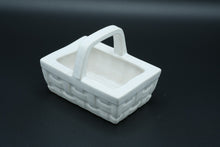 Load image into Gallery viewer, White Glazed Ceramic Woven Basket - 5 x 3.5