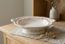 Load image into Gallery viewer, Rorstrand Bengali Red Transferware Vintage Footed Oval Serving Bowl Sweden