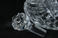 Load image into Gallery viewer, Cut Lead Crystal Ship Decanter 10” Mushroom Stopper Diamond & Fan Cut Waterford Style