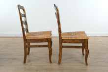 Load image into Gallery viewer, French Ladder-Back Rush Seat Dining Chairs — Set of Four
