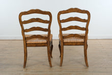 Load image into Gallery viewer, French Ladder-Back Rush Seat Dining Chairs — Set of Four