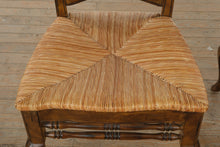 Load image into Gallery viewer, French Ladder-Back Rush Seat Dining Chairs — Set of Four