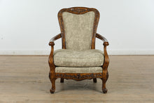 Load image into Gallery viewer, Wide Wooden Framed Arm Chair- Broyhill