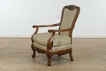 Load image into Gallery viewer, Wide Wooden Framed Arm Chair- Broyhill