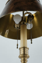 Load image into Gallery viewer, Wildwood Solid Brass Table Lamp with Tole-Style Metal Shade & Claw Feet Base – 25” Tall Luxury Traditional Lamp