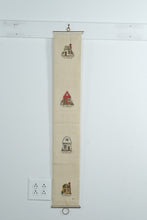 Load image into Gallery viewer, Vintage Williamsburg Needlepoint Wall Hanging Colonial Shops Textile Art