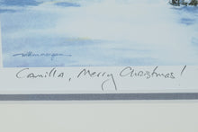 Load image into Gallery viewer, William Mangum Signed Print – “Winter Bliss” Framed Holiday Scene (Personalized)