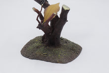 Load image into Gallery viewer, Cedar Waxwing Bird Figurine Perched on Branch Realistic Wildlife Sculpture