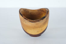 Load image into Gallery viewer, Hand Turned Wood Bowl Sculptural Asymmetric Rim Rustic Studio Art Vessel