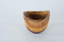 Load image into Gallery viewer, Hand Turned Wood Bowl Sculptural Asymmetric Rim Rustic Studio Art Vessel