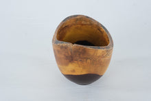 Load image into Gallery viewer, Hand Turned Wood Bowl Sculptural Asymmetric Rim Rustic Studio Art Vessel