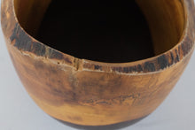 Load image into Gallery viewer, Hand Turned Wood Bowl Sculptural Asymmetric Rim Rustic Studio Art Vessel