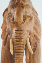 Load image into Gallery viewer, Wooden Carved Elephant - 8" Tall