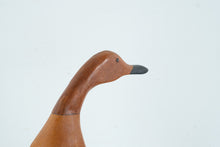Load image into Gallery viewer, Hand Carved Wood Duck Sculpture Folk Art Waterfowl Decor 14 Inch
