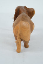 Load image into Gallery viewer, Hand-Carved Wooden Elephant Figurine with Tusk Detail