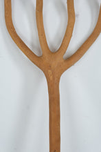 Load image into Gallery viewer, Antique Primitive Wooden Hay Fork 4 Tine Hand Carved Farm Tool 56 Inch