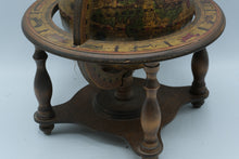 Load image into Gallery viewer, Vintage Italian Old World Globe Zodiac Astrology Wood Stand 11 Inch Tabletop