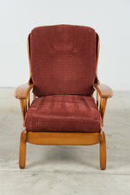 Load image into Gallery viewer, Mid Century Danish Modern Lounge Chair in Solid Beech with Upholstered Cushions- ONLINE ONLY