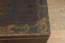 Load image into Gallery viewer, Antique Hand-Painted Folk Art Trunk